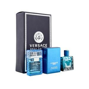 Mens Versace Cologne Fragrance Lot - EROS & EAU FRAICHE - Travel Sz (5 mL) - New